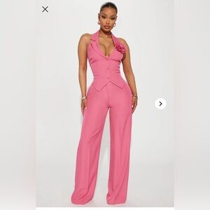 Fashion Nova Pink Halter Vest